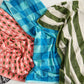 Moss Stripe Terry Bath Sheet / Beach Towel