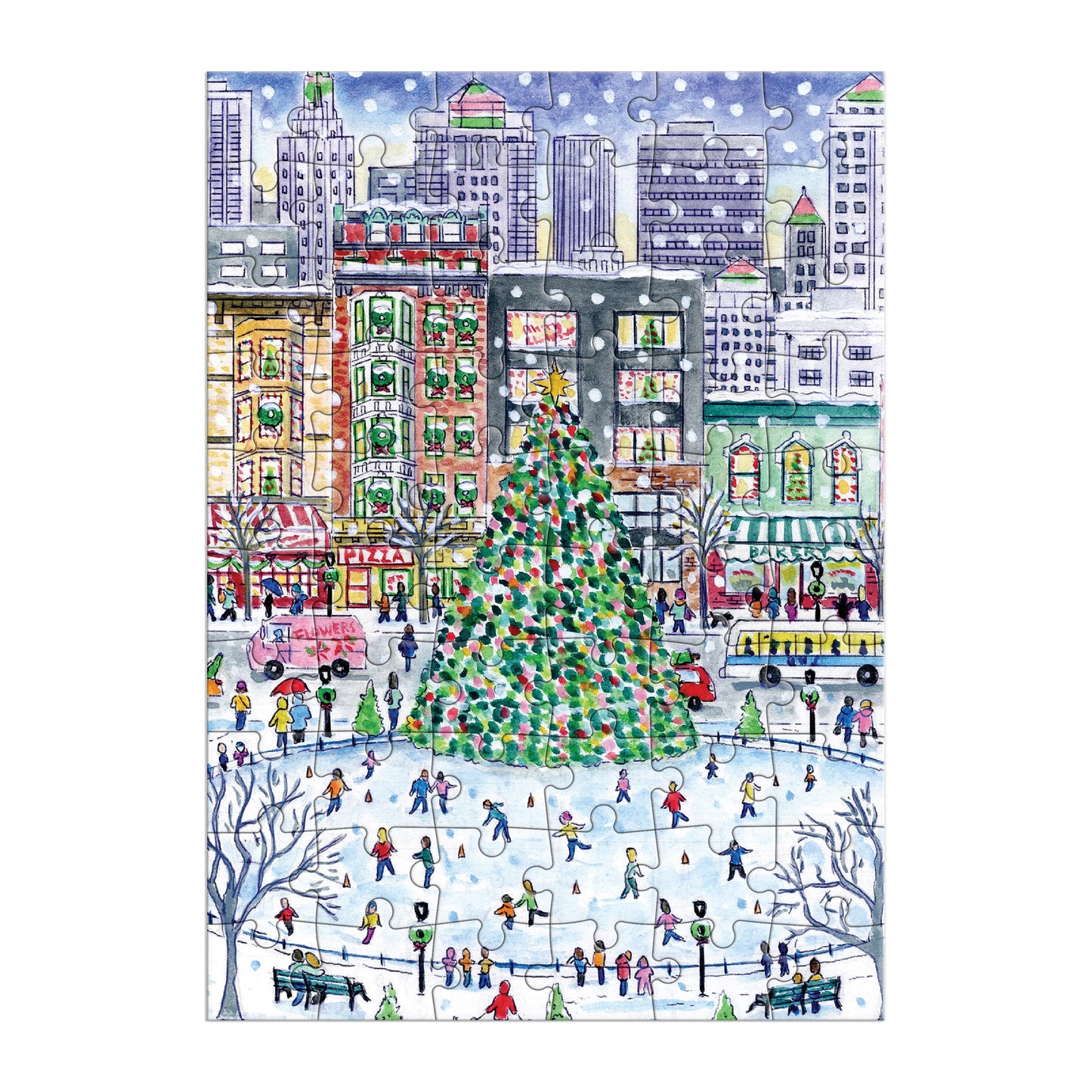 Michael Storrings Christmas In The City Greeting Card Puzzle