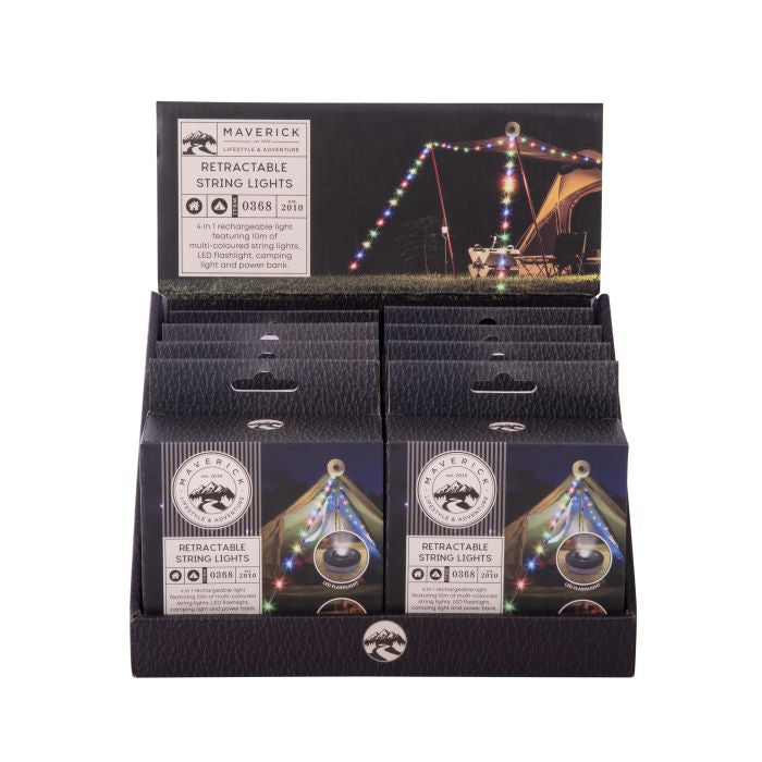 Retractable String Lights - Rainbow