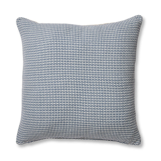 Flynn Blue Woven Cushion - Madras Link