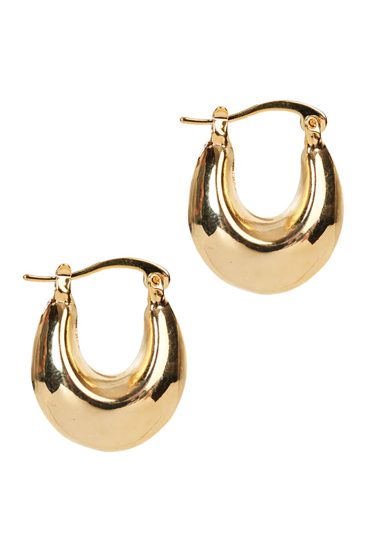 Sammi Dome Gold Hoop Earring - eb&ive