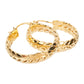 Mayan Hoop Gold Braid Earrings - eb&ive