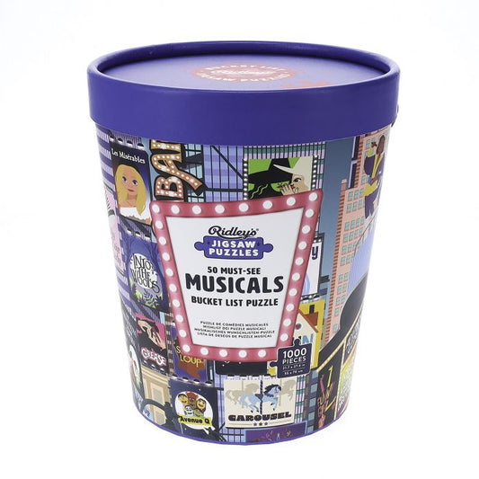 Bucket List Puzzle - 50 Must See Musicals