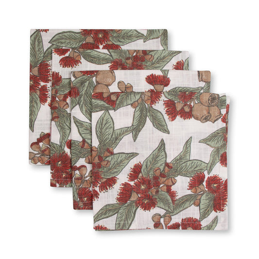 Natalie Red Napkin Set/4