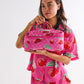 Cherry Blossom Adult Organic Cotton Short Sleeve Shirt & Short Pyjama Set