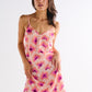 Hibiscus Peach Adult Eco Satin Cami Nightie