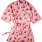 Hibiscus Peach Satin Robe