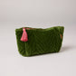Moss Velvet Toiletry Bag