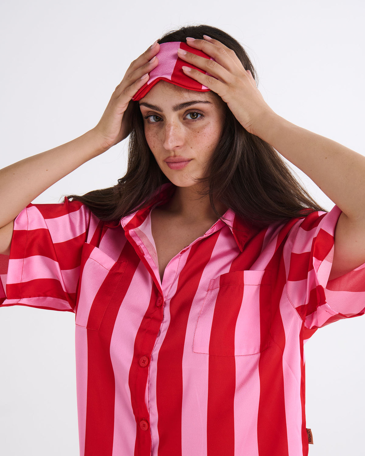 Santa Baby Adult Satin Short Sleeve Shirt & Short Pyjama Set