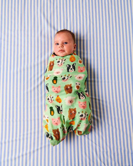 Farm Friends Bamboo Swaddle - Kip&Co