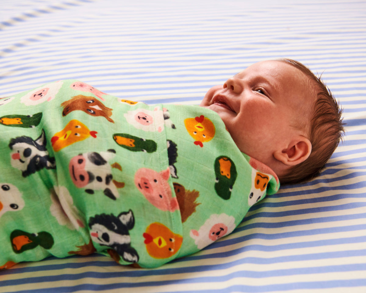 Farm Friends Bamboo Swaddle - Kip&Co