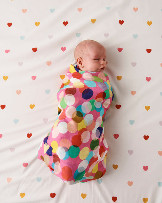 Confetti Pink Bamboo Swaddle - Kip&Co