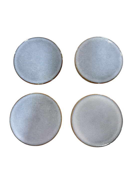 Ceramic Blue Glazed Coaster Set/4