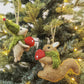 Mouse & Squirrel Holding Toadstool Hanging Decoration