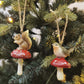 Bird & Squirrel on Toadstool Resin Hanging Decoration