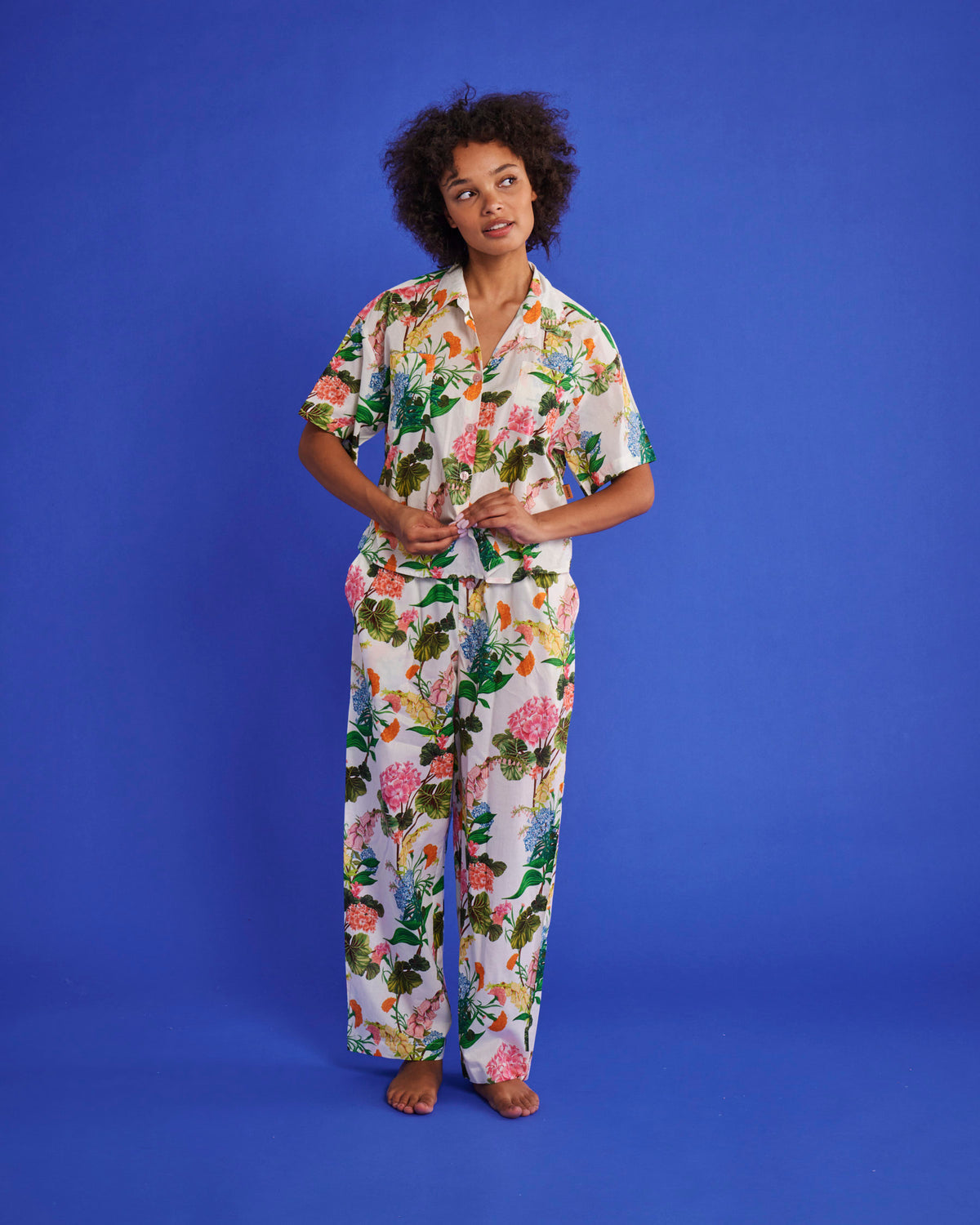 Bouquet Beauty Organic Short Sleeve Shirt & Pant Pyjama Set - Kip&Co