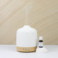 White Ceramic & Bamboo Ultrasonic Aroma Diffuser