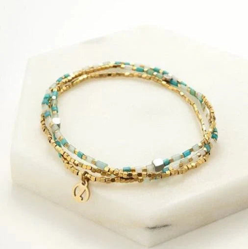 Ophelia Wrap Bracelet Aqua