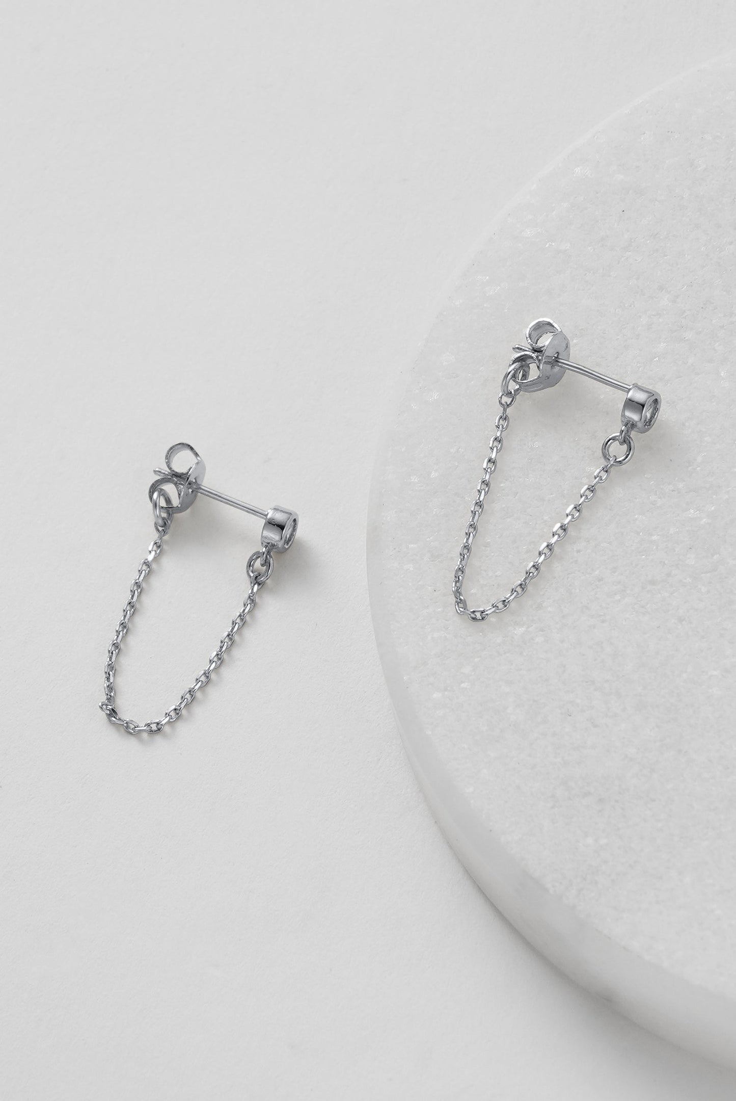 Crystal Chain Wrap Earrings