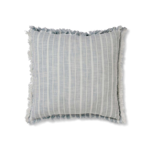 Swansea Light Blue Woven Stripe Cushion - Madras Link