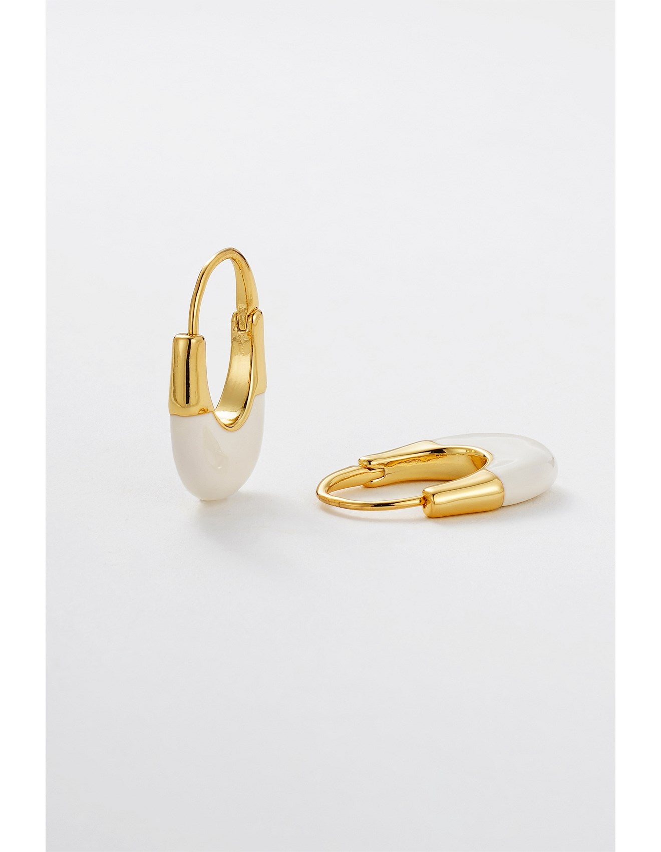 Stefi Hoop White/Gold