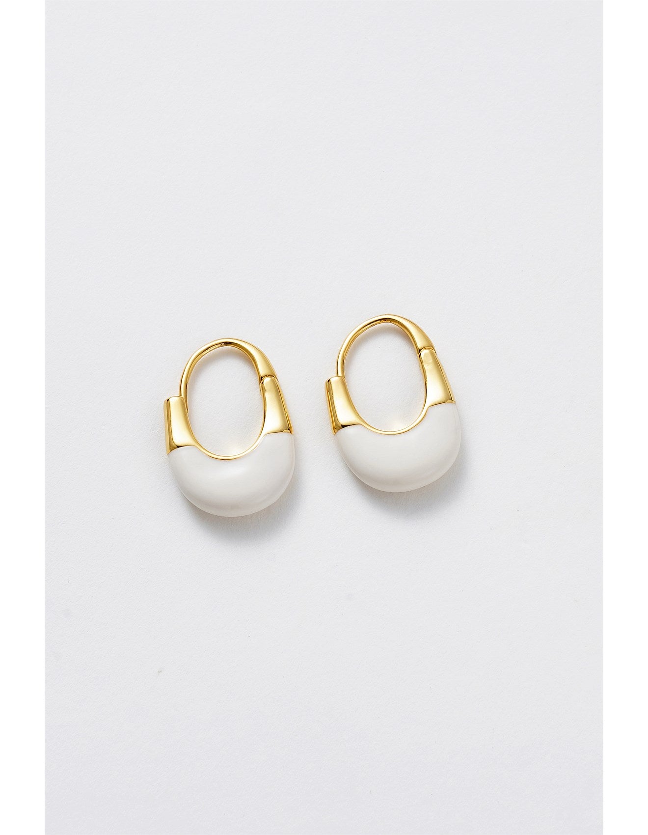 Stefi Hoop White/Gold