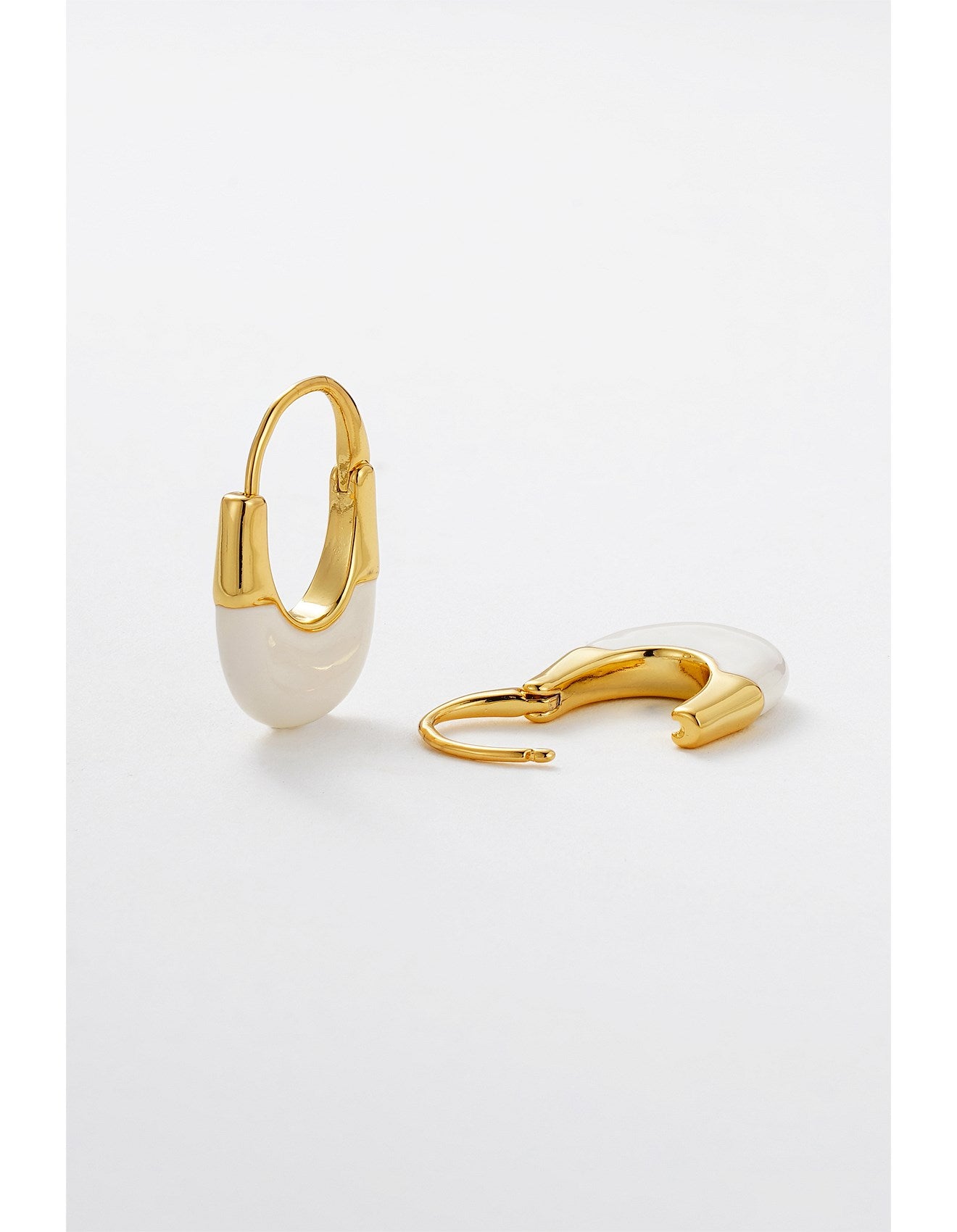 Stefi Hoop White/Gold
