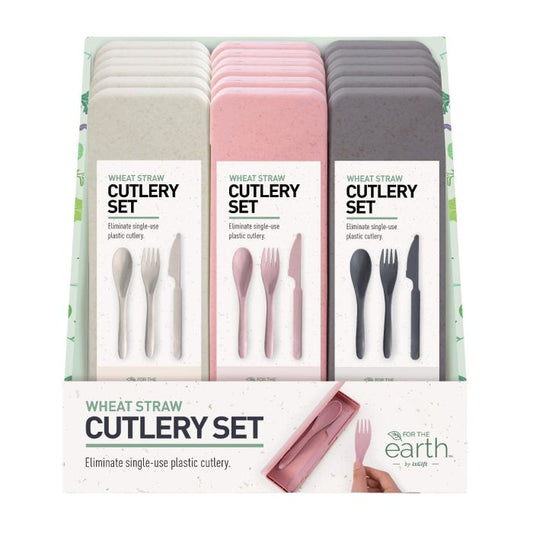 For The Earth Wheat Straw Cutlery Set of 3