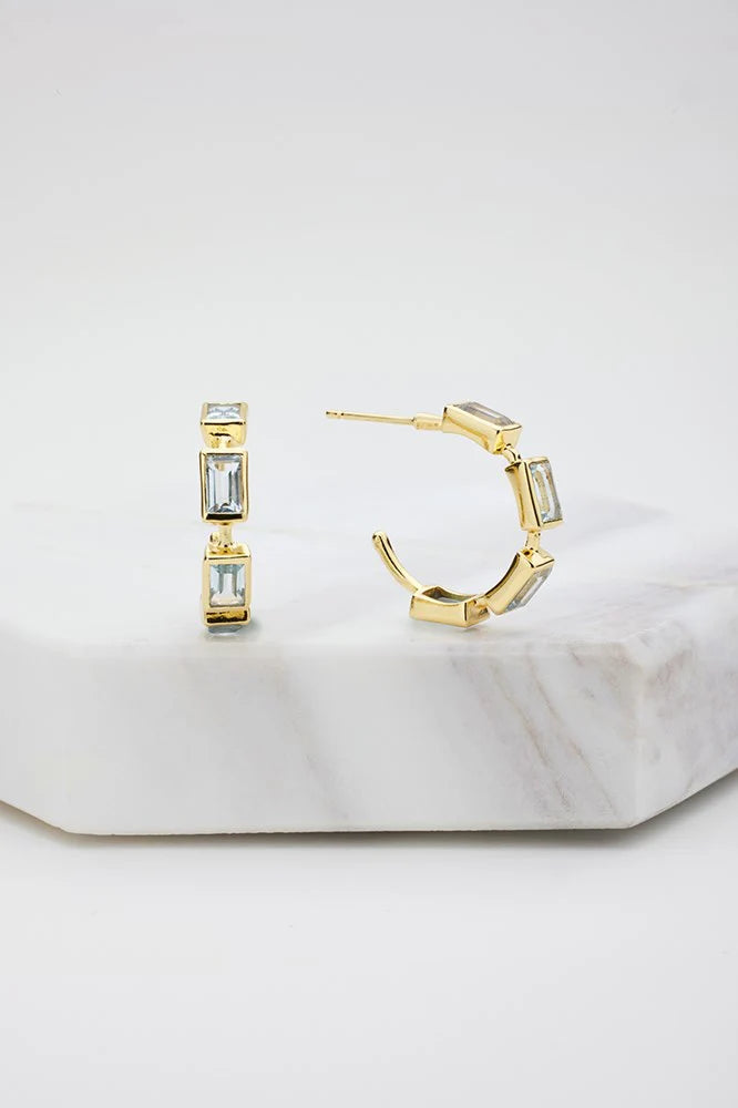 Alicia Hoop Blue Topaz