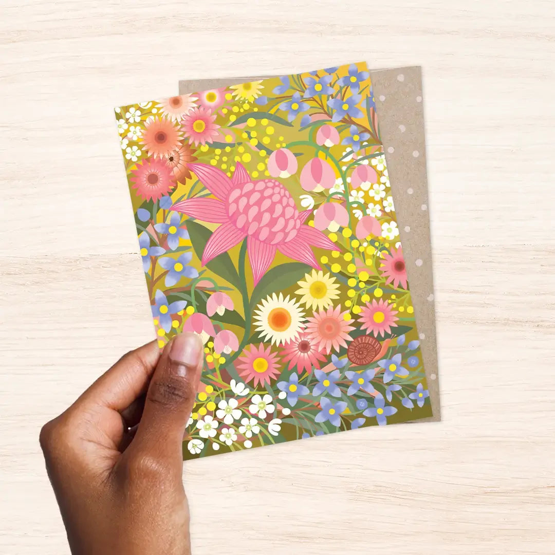 Golden Spring Greeting Card