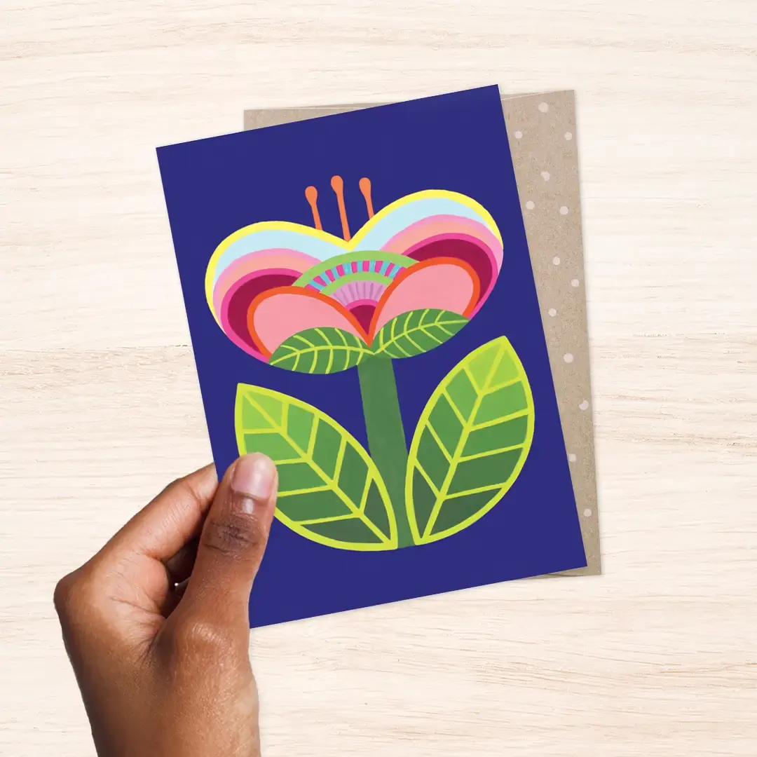 Flower Before Sleep Greeting Card