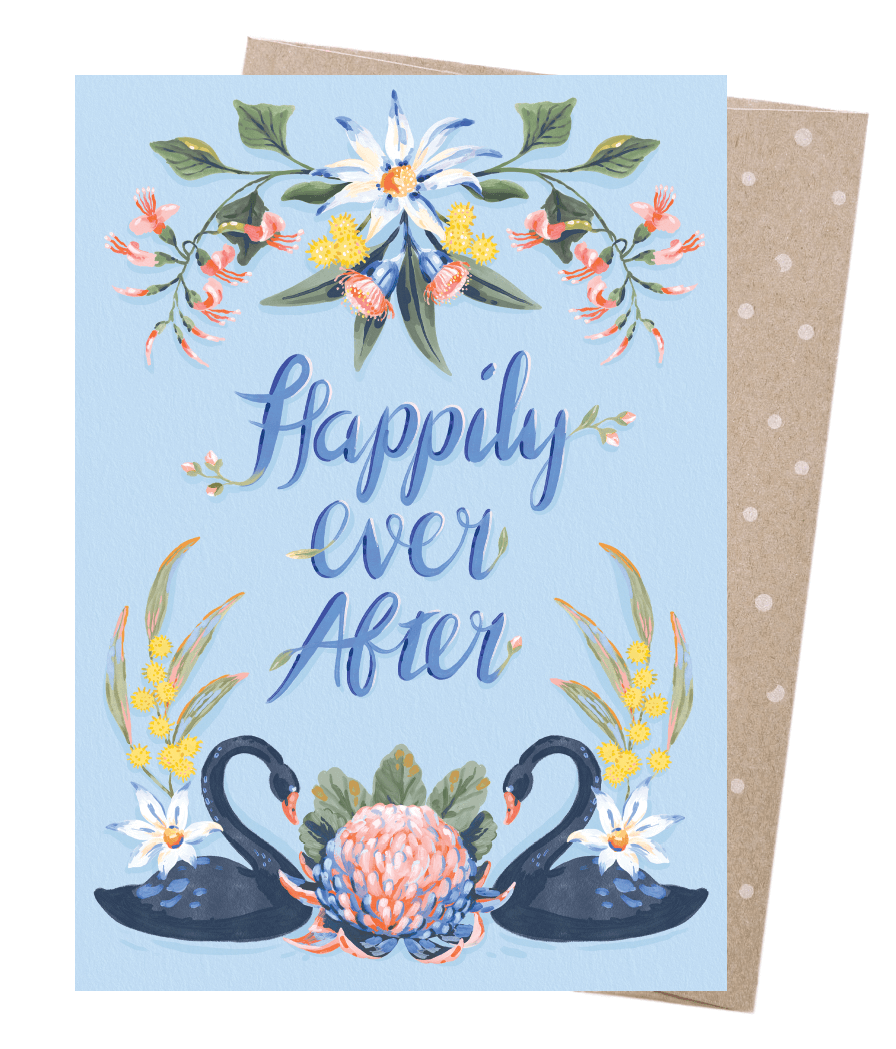 Ever After Swans Greeting Card