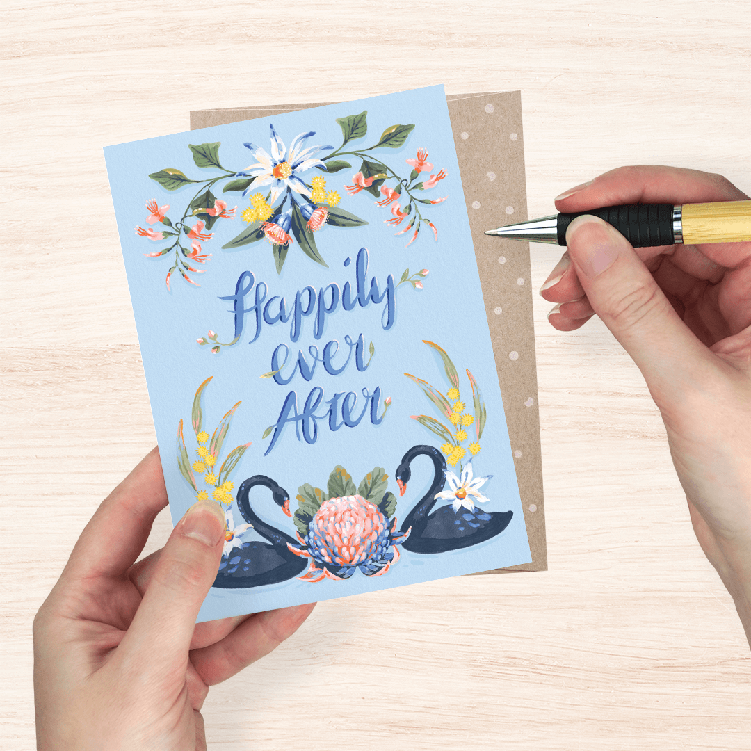 Ever After Swans Greeting Card