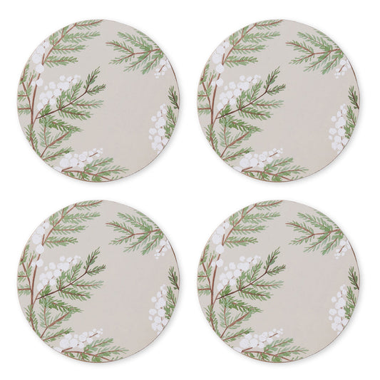 Snowberry Round Coaster Set/4 - Madras Link