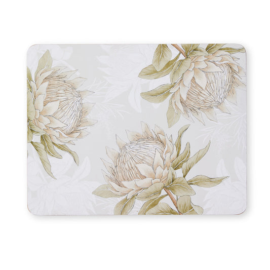 King Protea Rectangle Placemat Set/4 - Madras Link