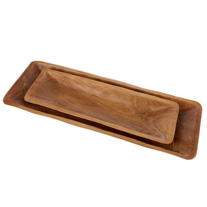 Wooden Rectangular Deco Tray (Small) - Isalbi
