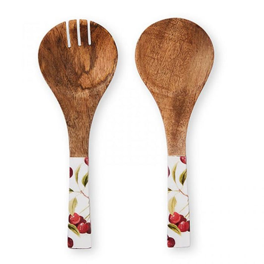 Cherry Salad Servers - Madras Link