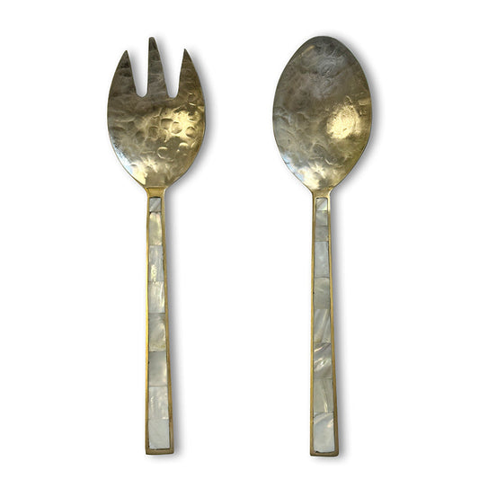 Eden Gold/Pearl Salad Server Set/2 - Madras Link