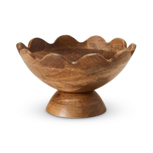 Luca Scalloped Pedestal Bowl - Madras Link