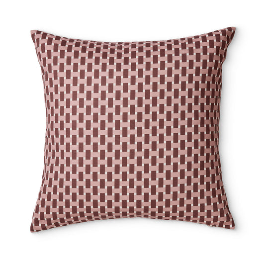 Gracie Check Rosewood Cushion
