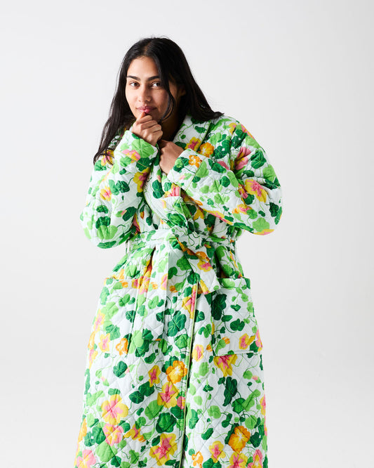 Nasturtium Quilted Cotton Robe