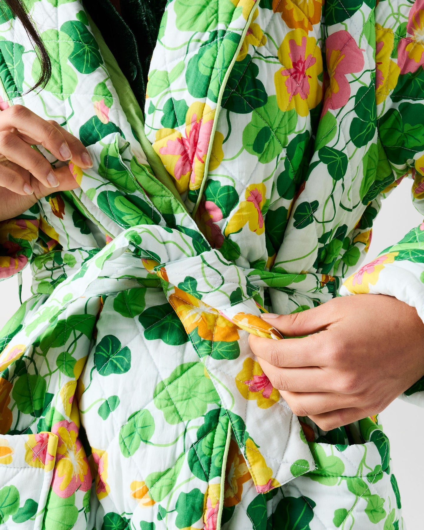 Nasturtium Quilted Cotton Robe