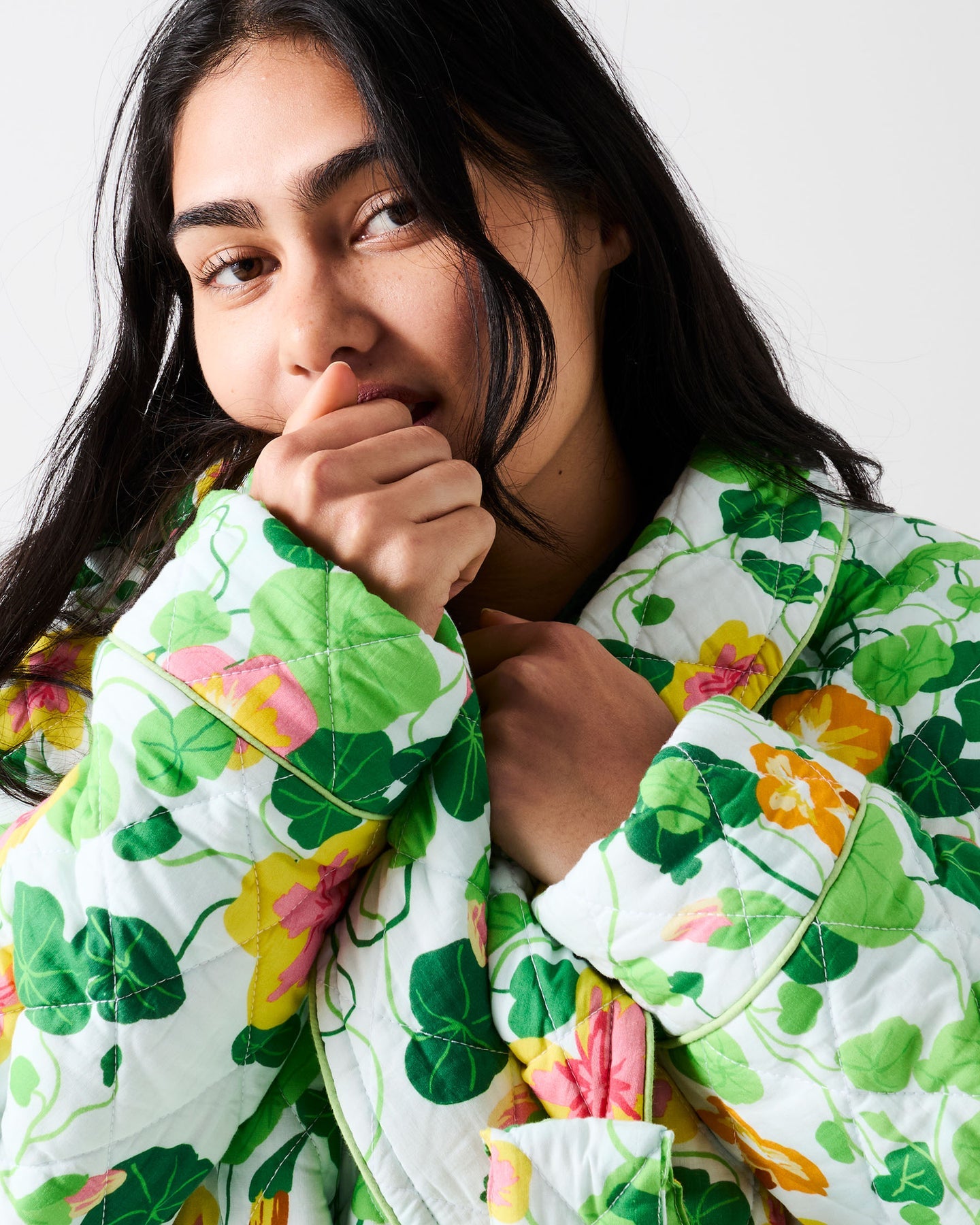 Nasturtium Quilted Cotton Robe