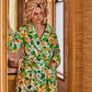 Nasturtium Quilted Cotton Robe