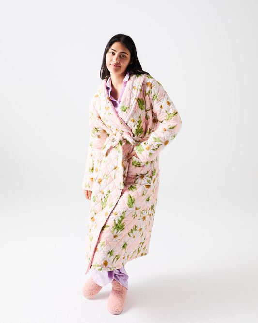 Sweet Daisy Quilted Cotton Robe