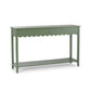 Lucille Sage Scallop Console Table