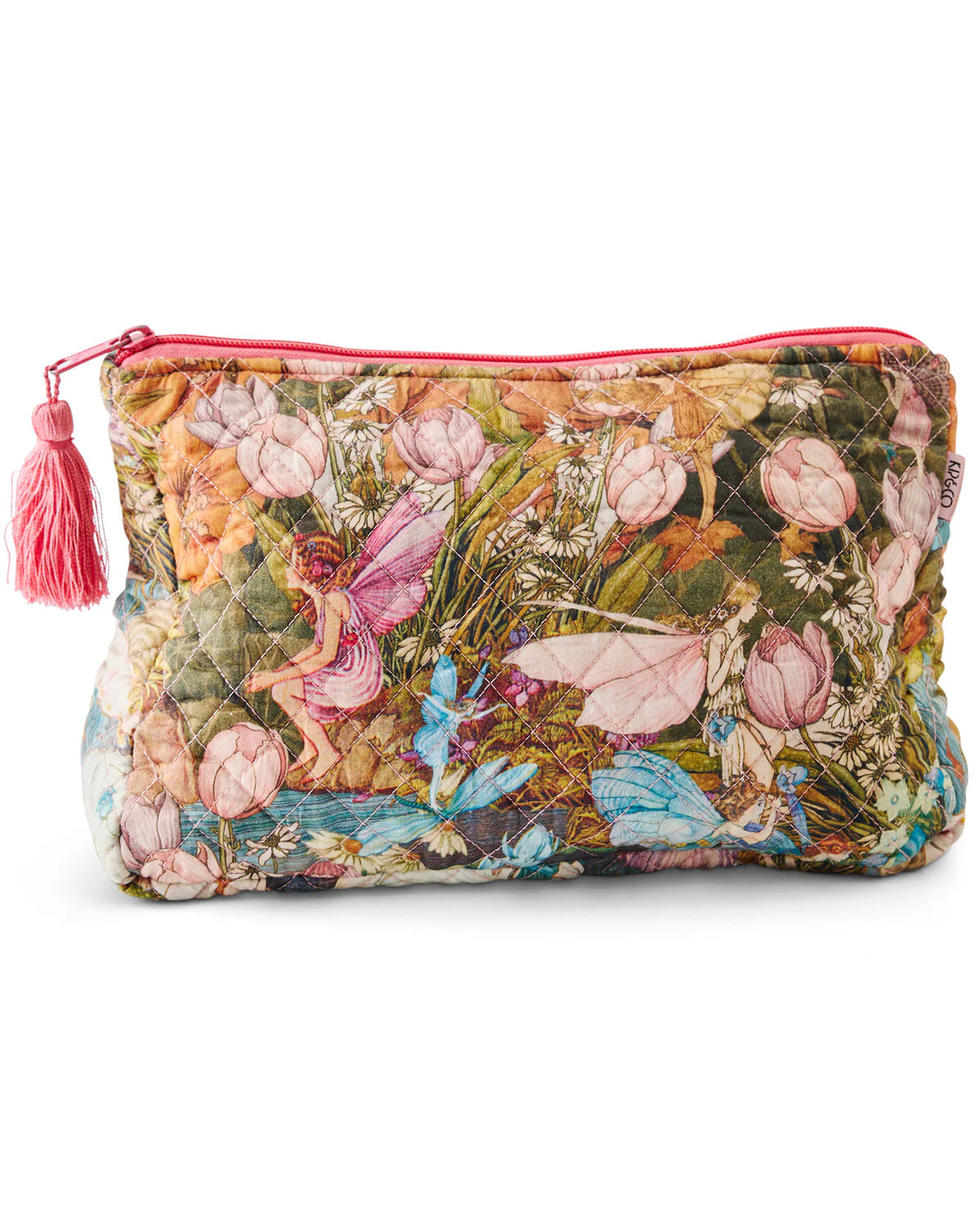 Fairyland Fairy Garden Quilted Cotton Toiletry Purse