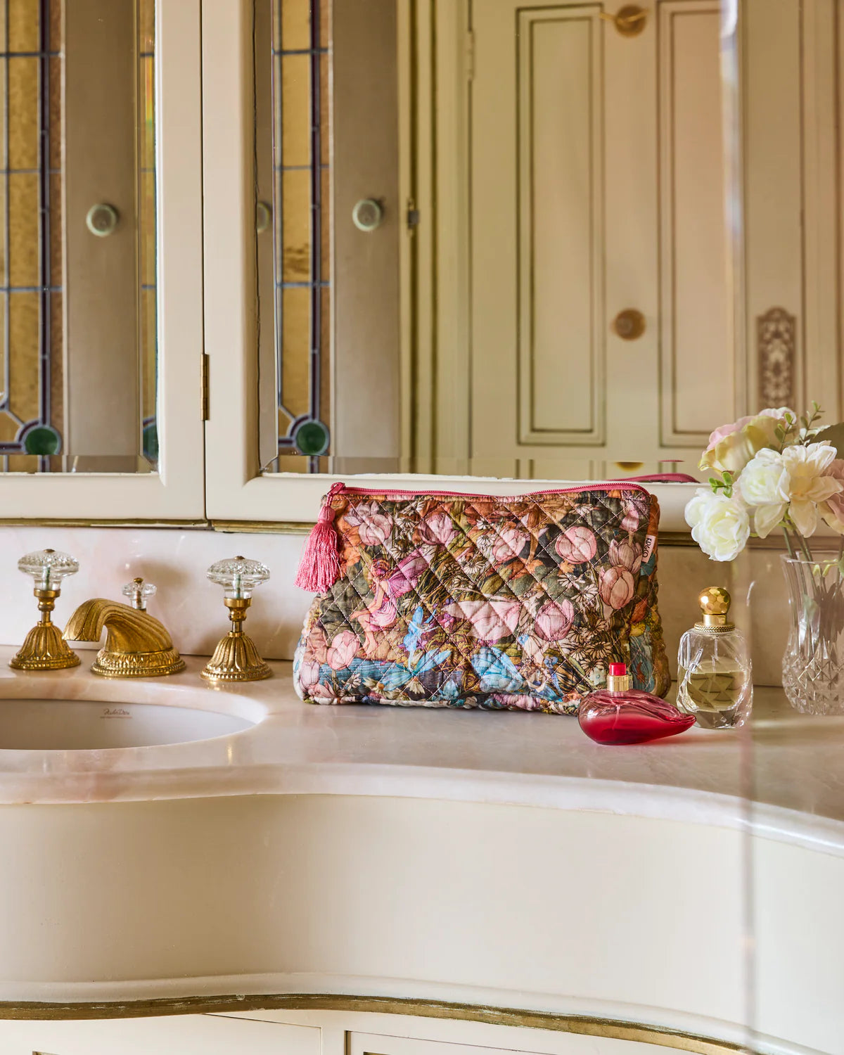 Fairyland Fairy Garden Quilted Cotton Toiletry Purse