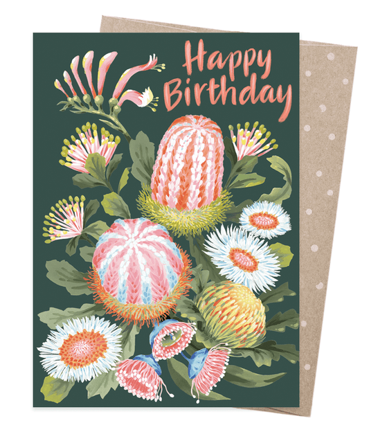 Birthday Banksia Card - Earth Greetings