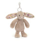 Blossom Beige Bunny ‘Petal’ Bag Charm - Jellycat